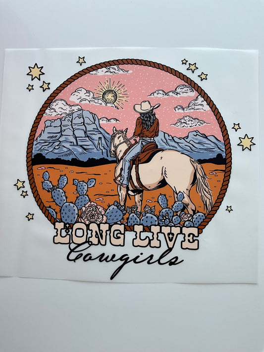 Textil Sticker Long Life Cowgirls
