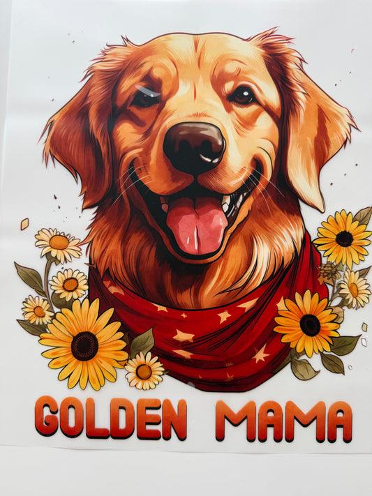 Textil-Sticker golden Mama