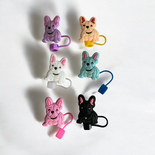 „Bulldog Buddies – Strohhalm Cover für dein Glas mit Stil“