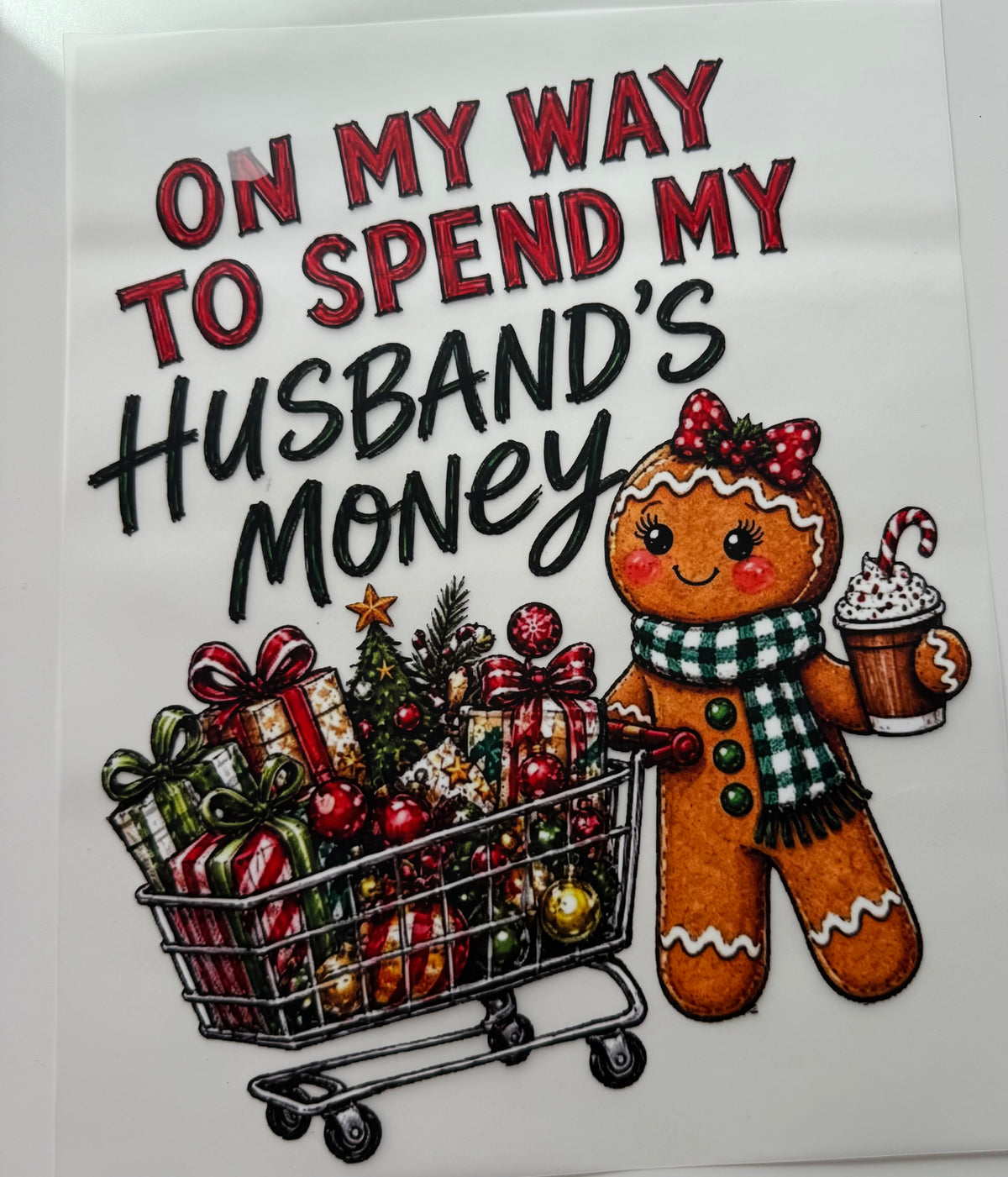 Textil-Sticker i spend my …. Money
