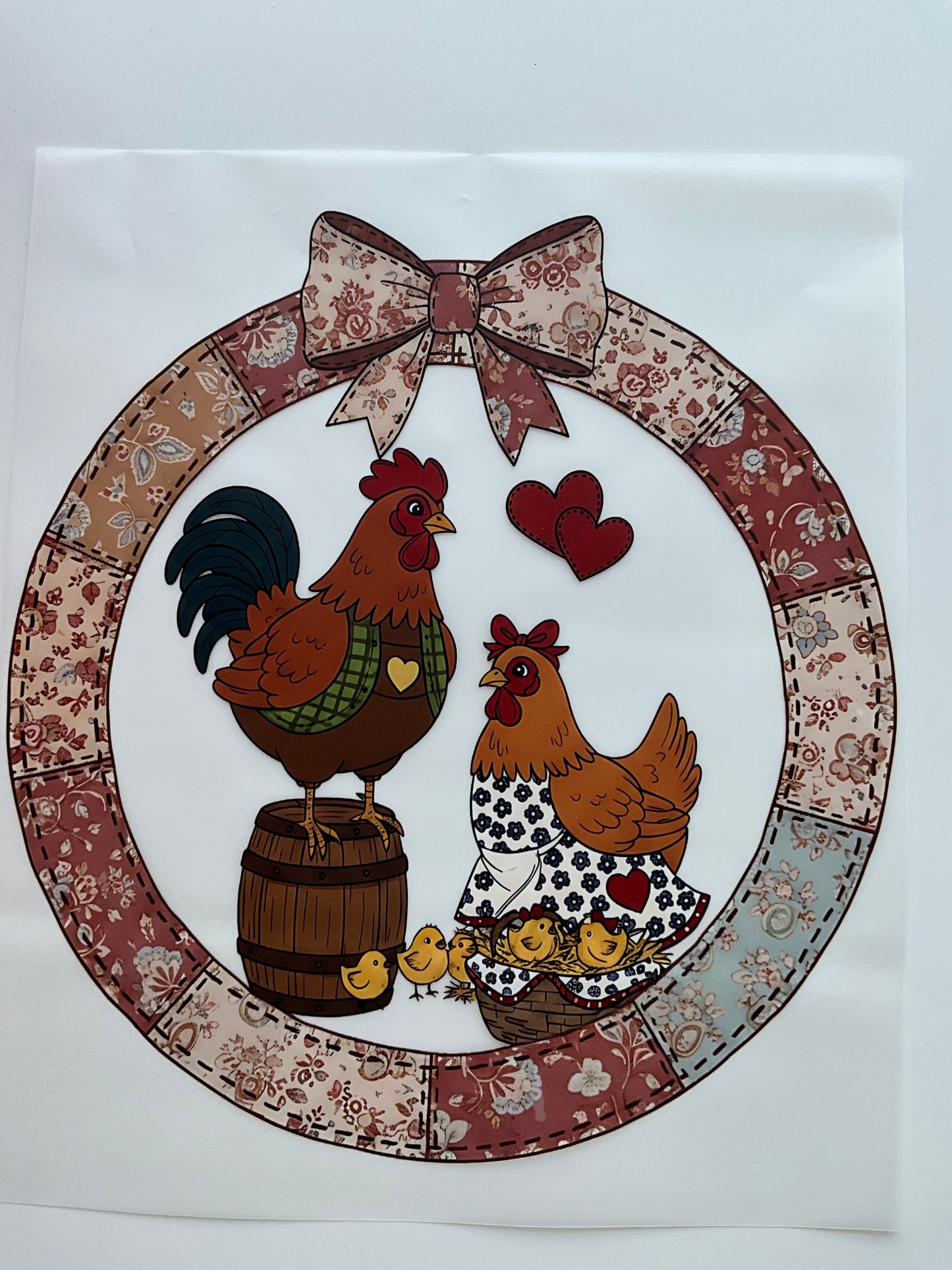 Textil Sticker Hühner 🐓