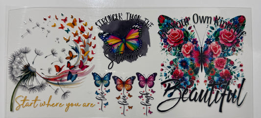 Schmetterlinge und Blumen be your own kind of beautiful