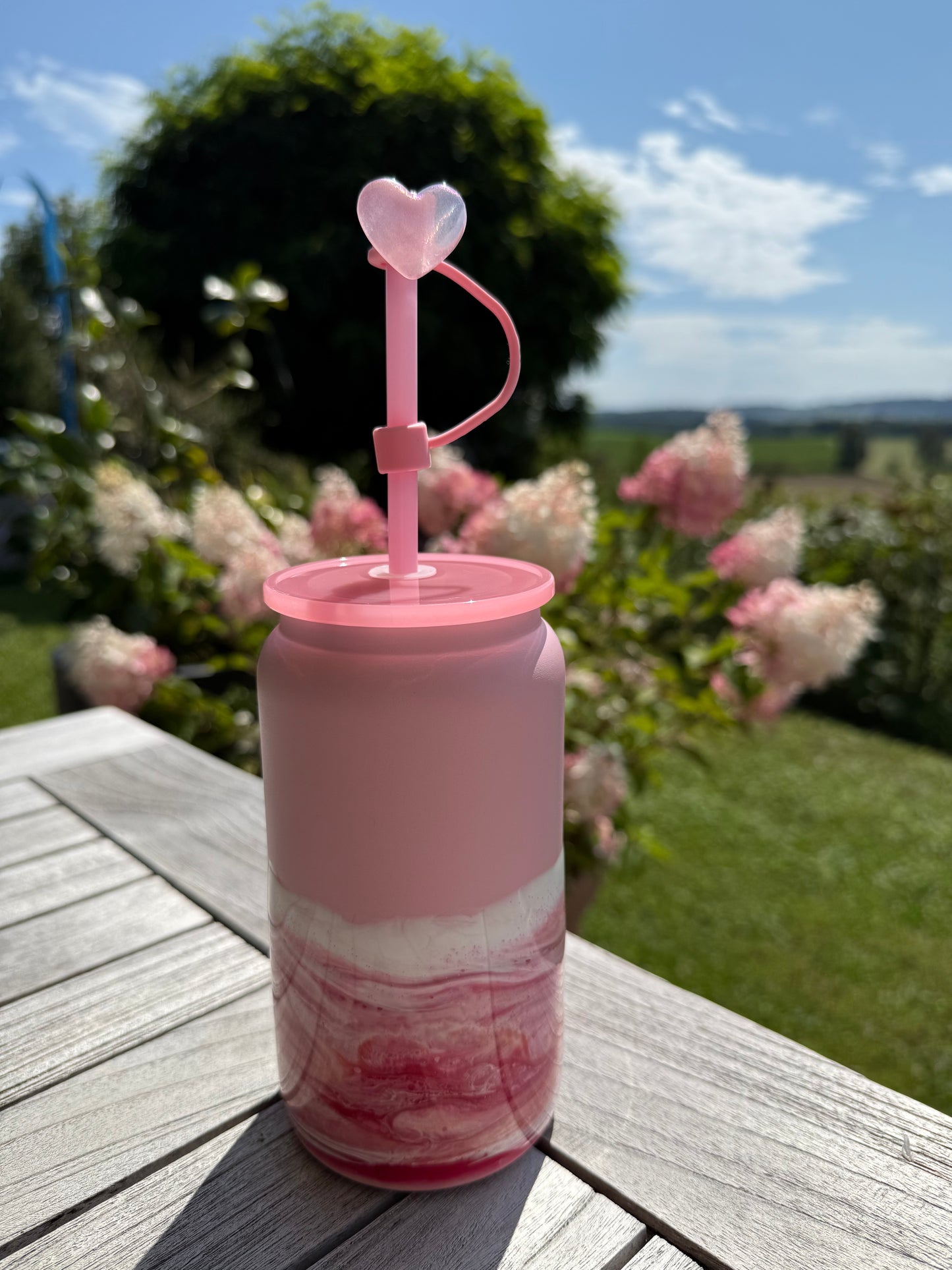 Edelstahl Becher in Wunschfarben (3 Farben) gegossen mit Resin