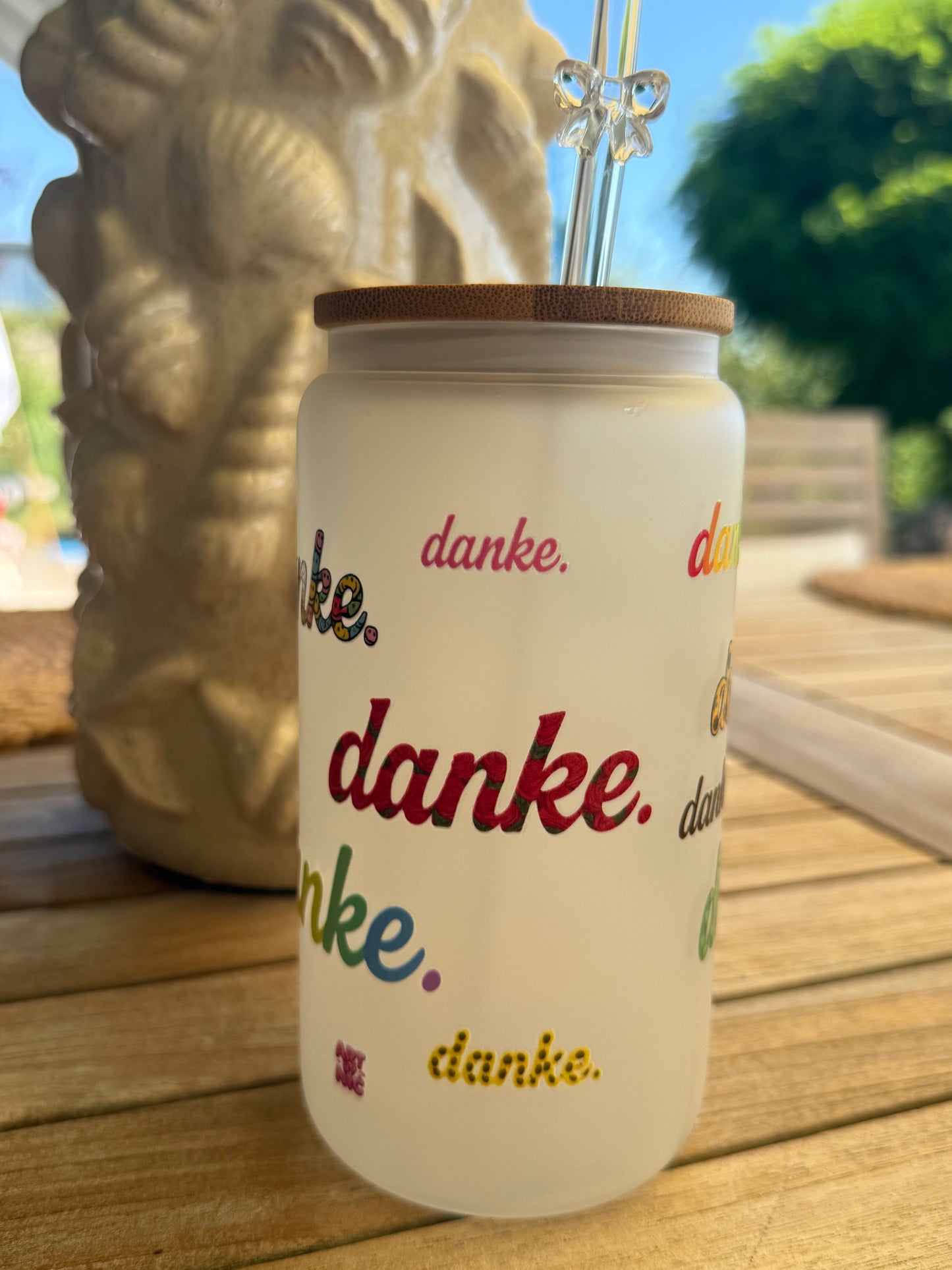 🥰 Design-Trinkglas „danke.“ – von Art by Nic