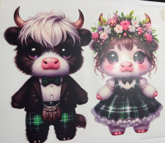 Textil Sticker pair of cow 3