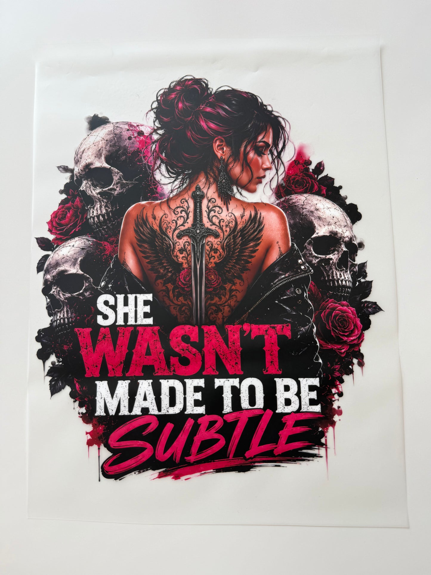 Textil-Sticker She wasnt made to be subtle