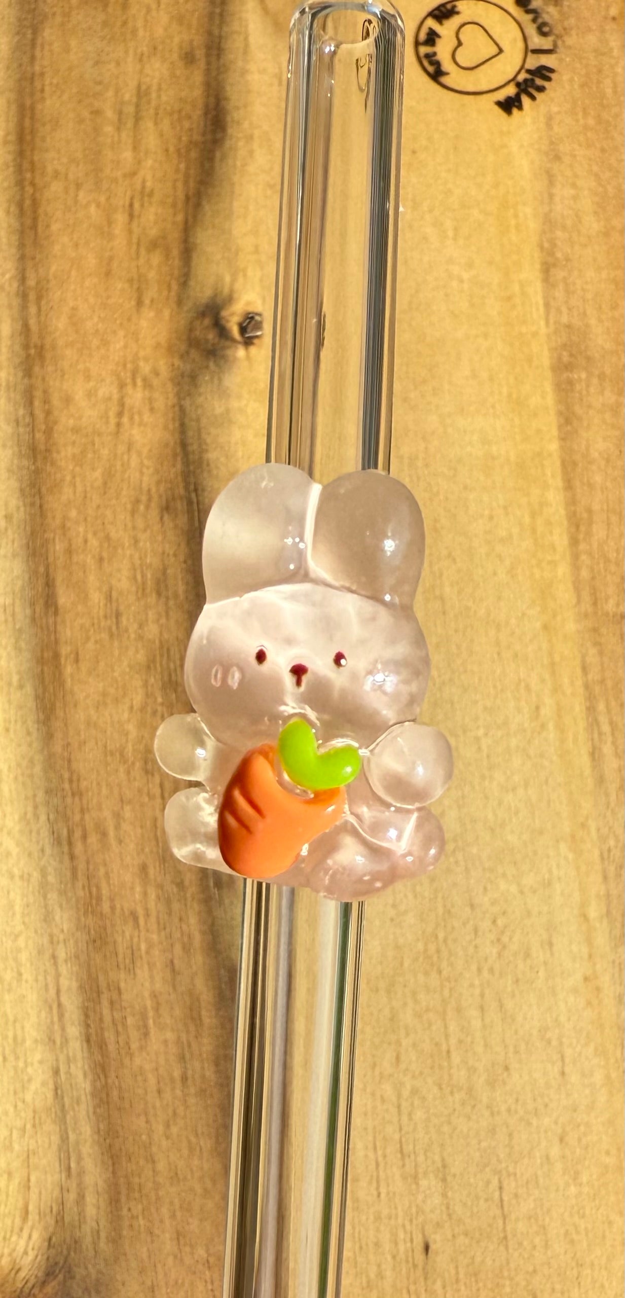 Glasstrohhalme mit süßen Häschen & Teddybären 🐰🧸✨