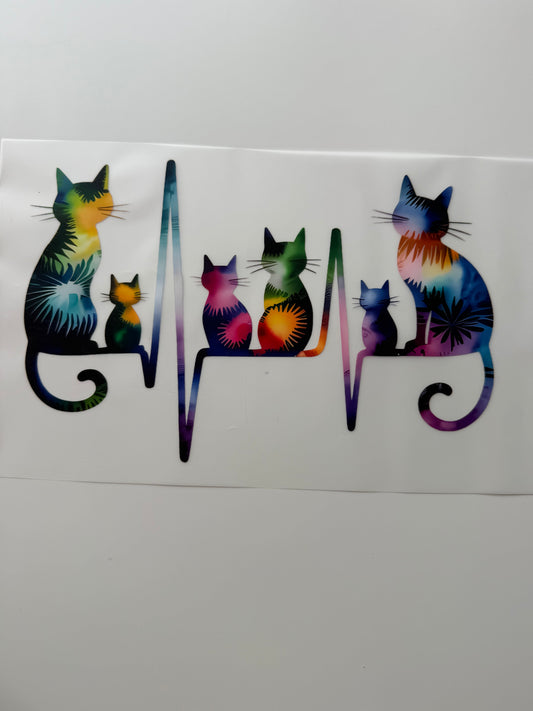 Textil-Sticker Herzlinie EKG CAT