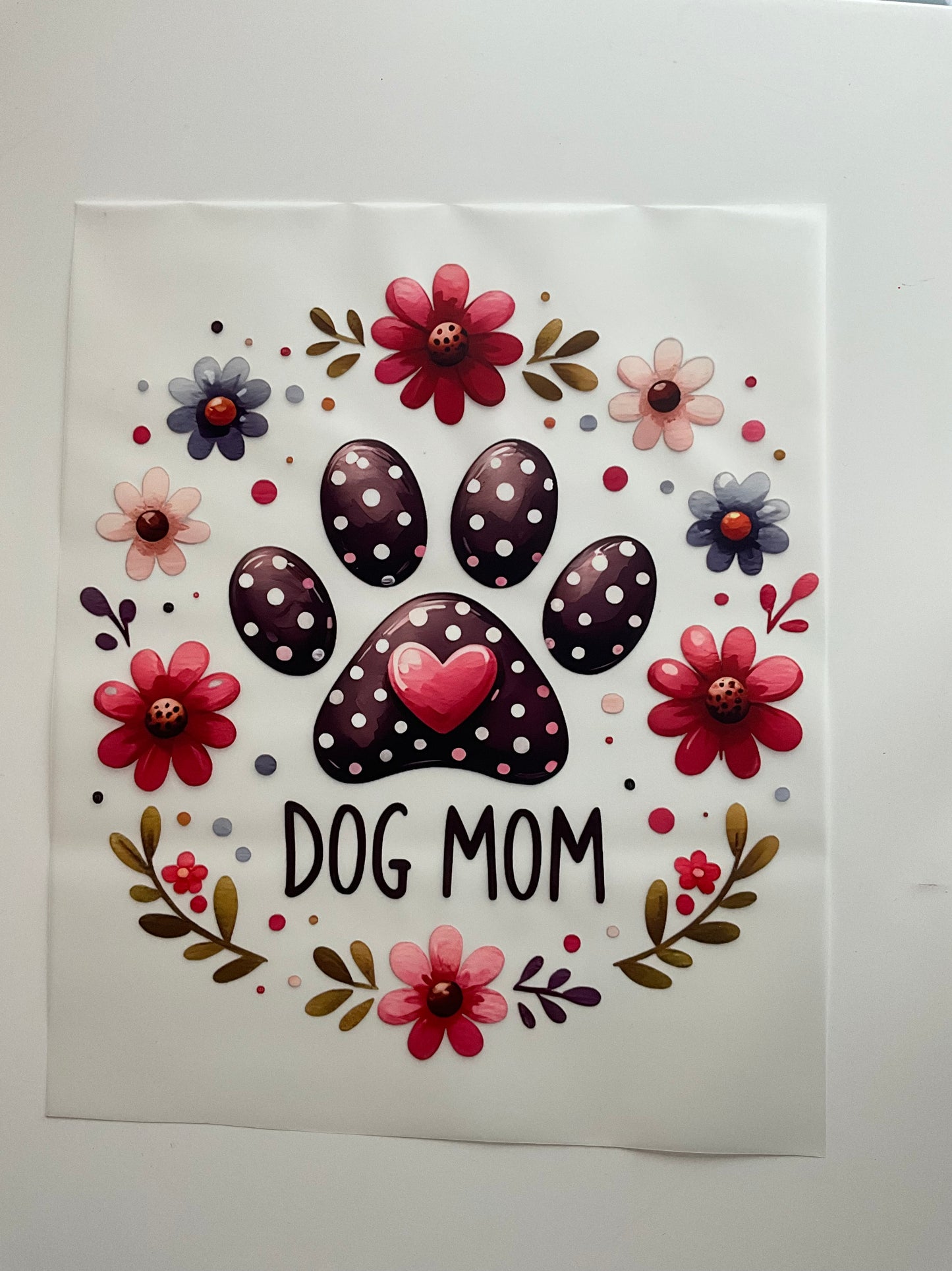 Textil Sticker- Dog Mom Pfote