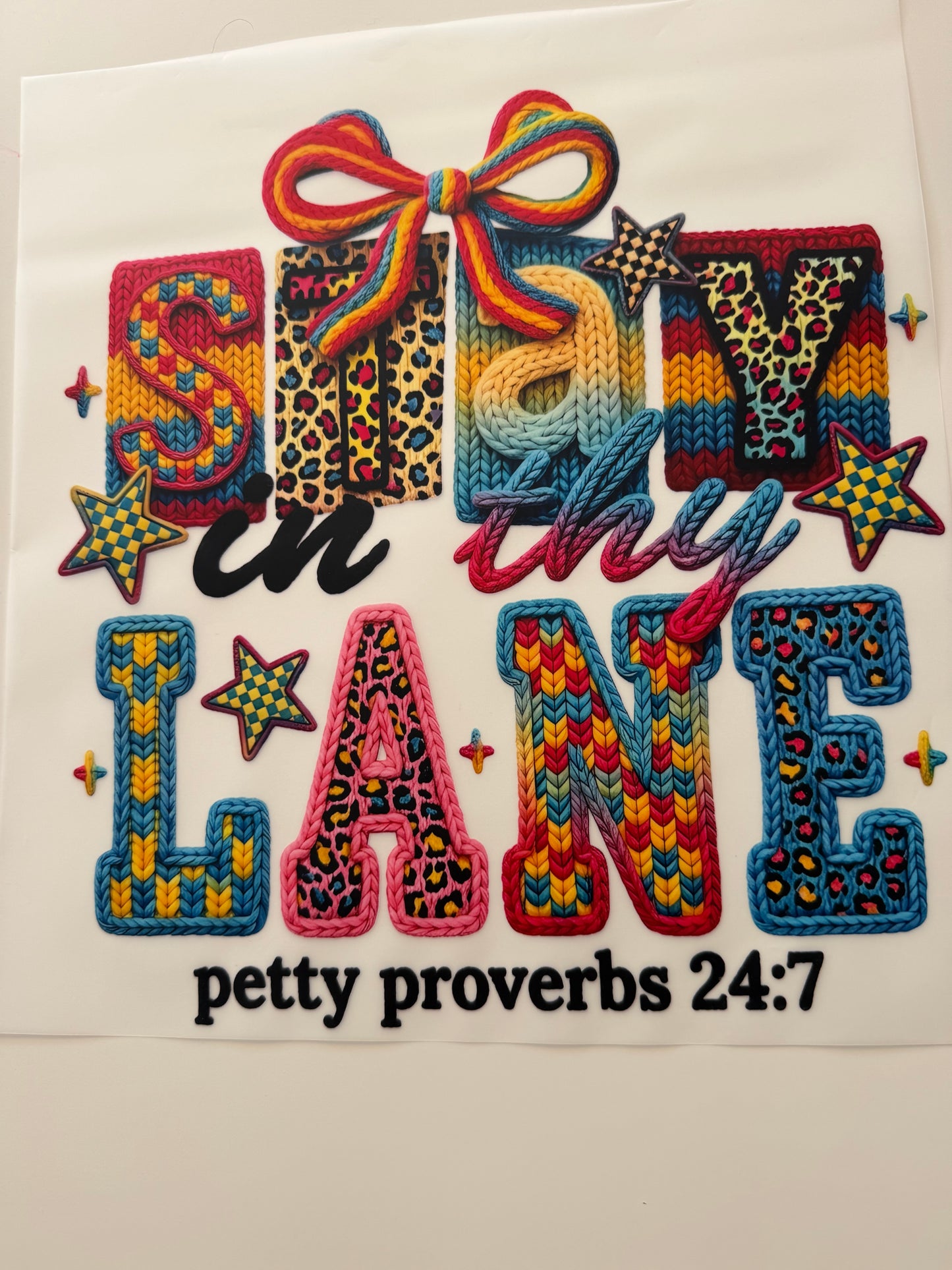 Textil-Stay in thy lane