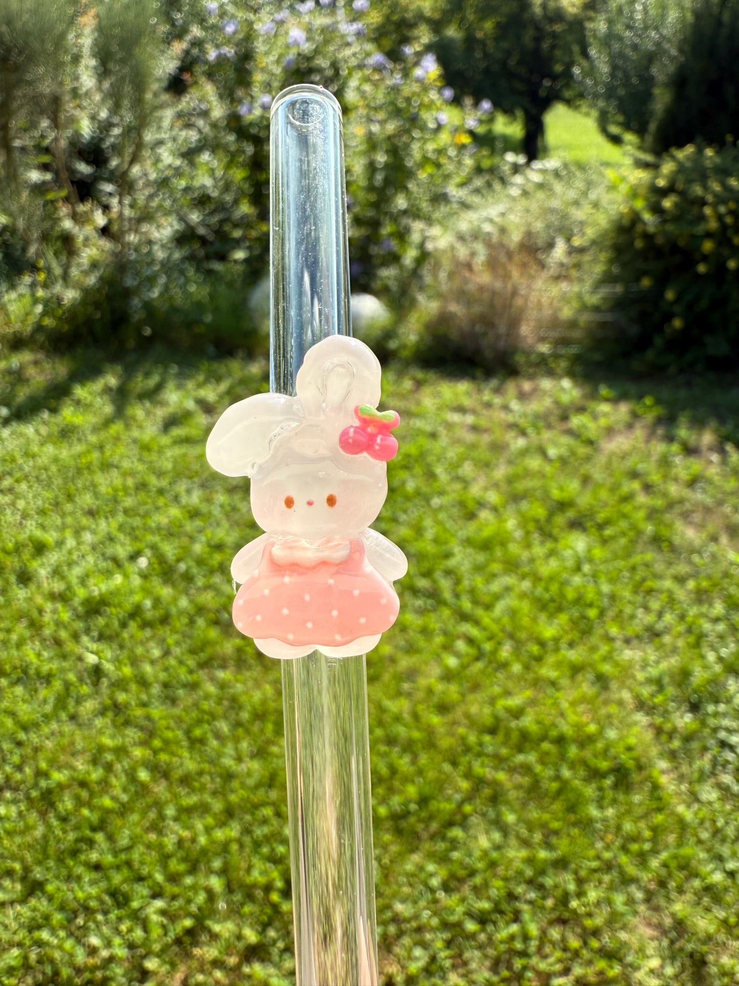 Glasstrohhalme mit süßen Häschen & Teddybären 🐰🧸✨