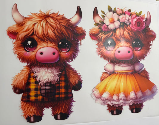 Textil Sticker pair of cow 1
