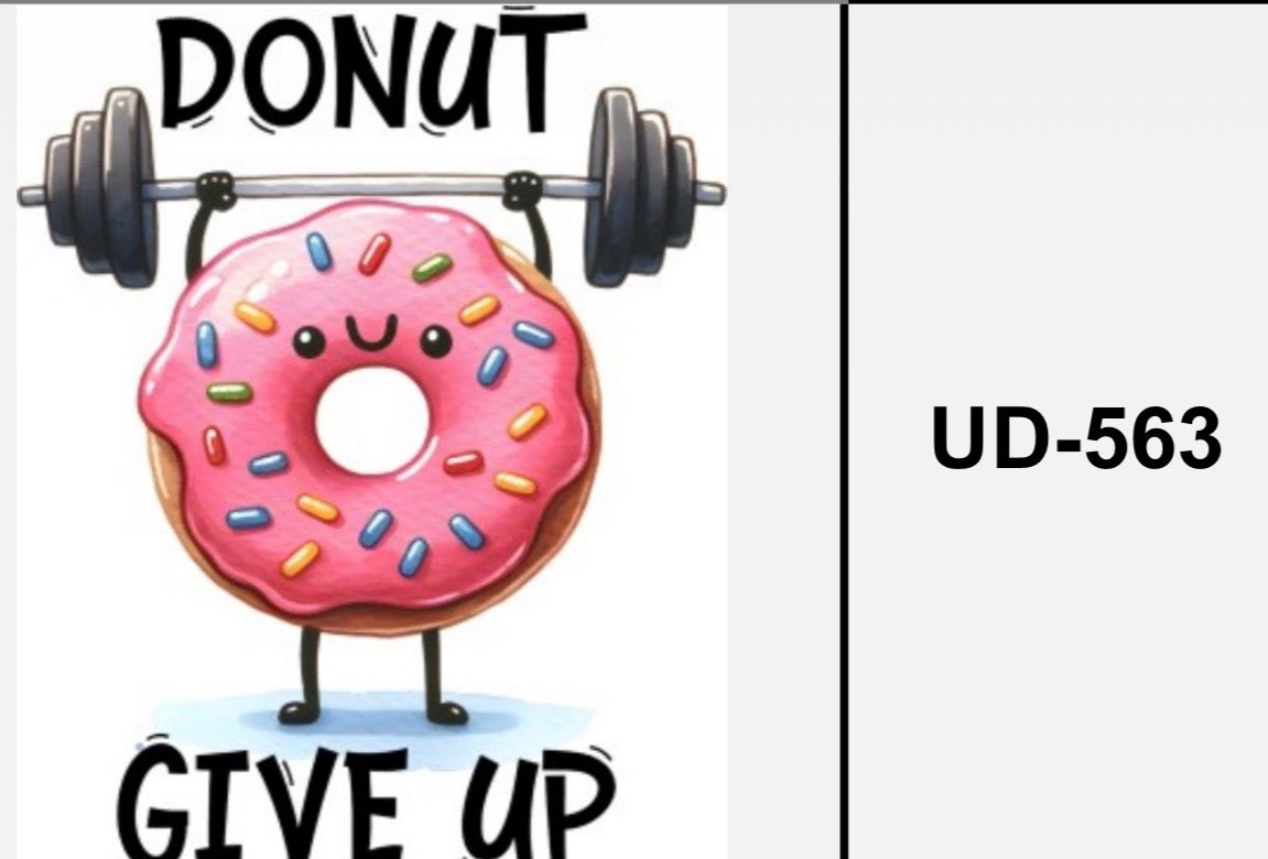 Donut give up - Textil Sticker