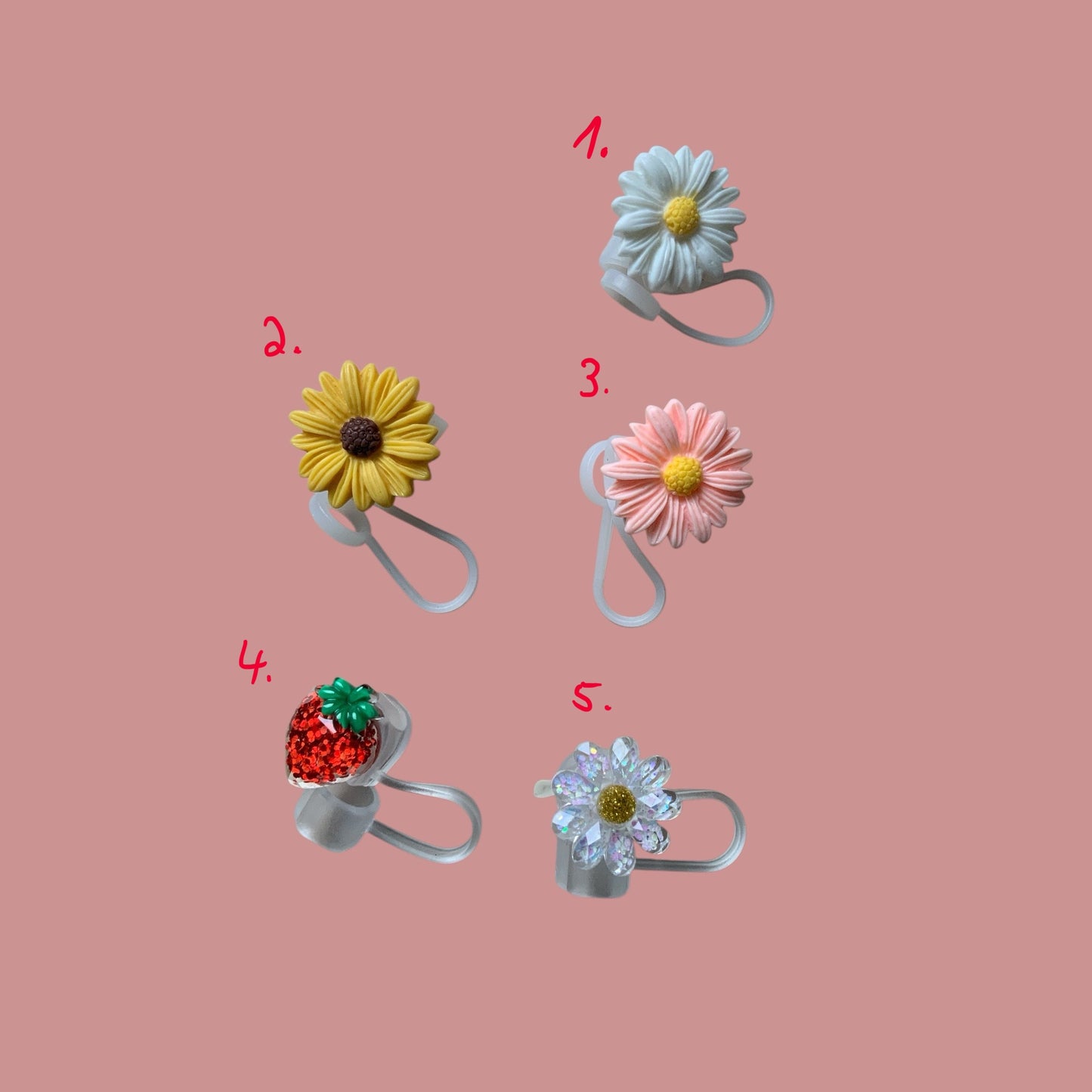 🌼 Bloom-Caps – florale Trinkhalmabdeckungen mit Blütenzauber! 🌼