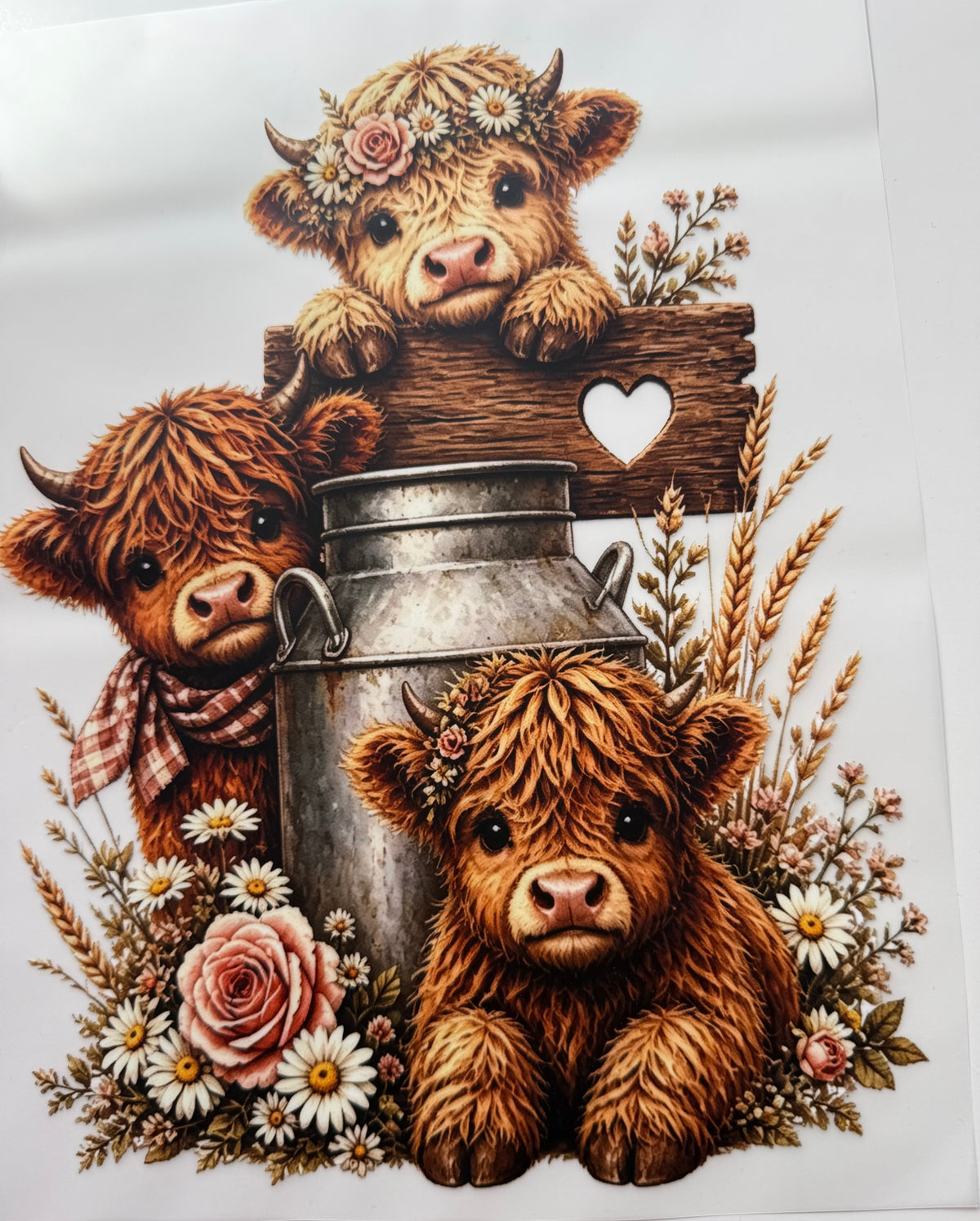 Textil-Sticker 3 cows