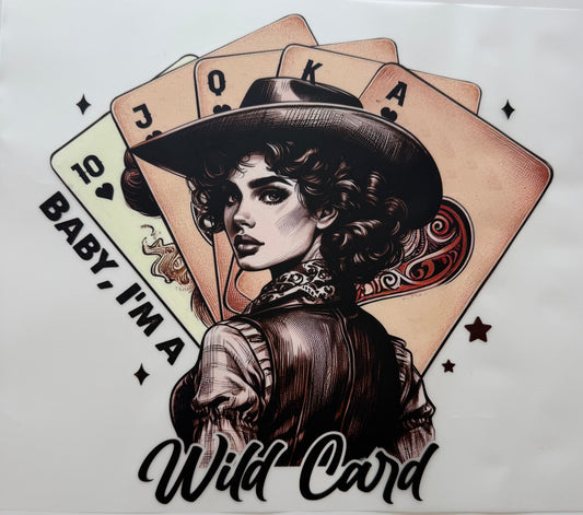 Textil-Sticker baby im a Wild Card