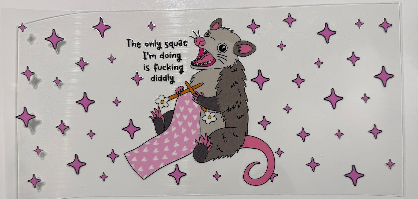 The only squat I’m doing….
