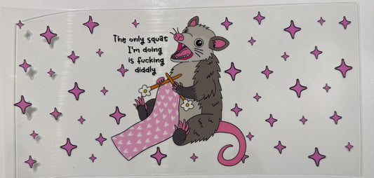 The only squat I’m doing….