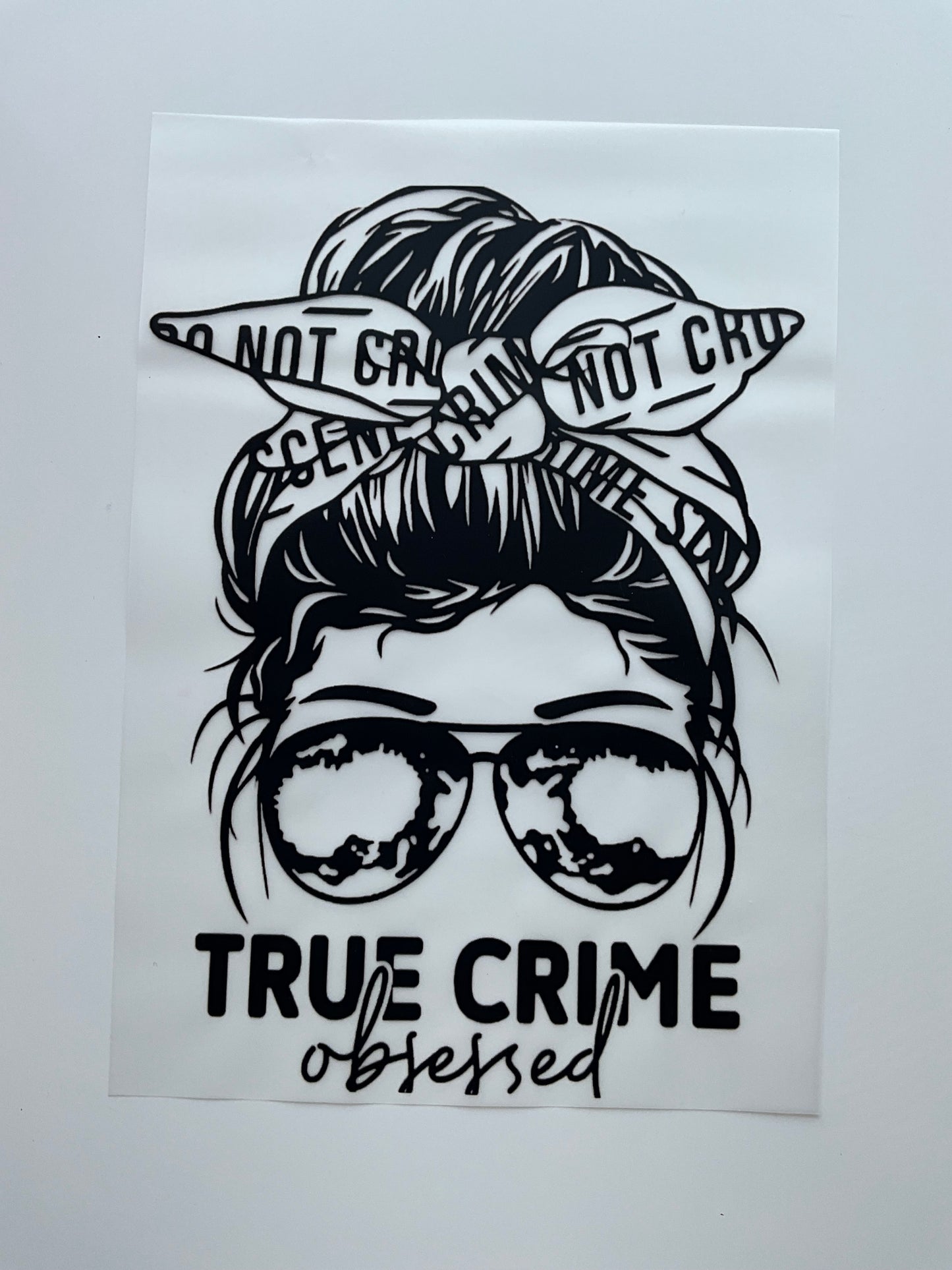 Textil Sticker true Crime