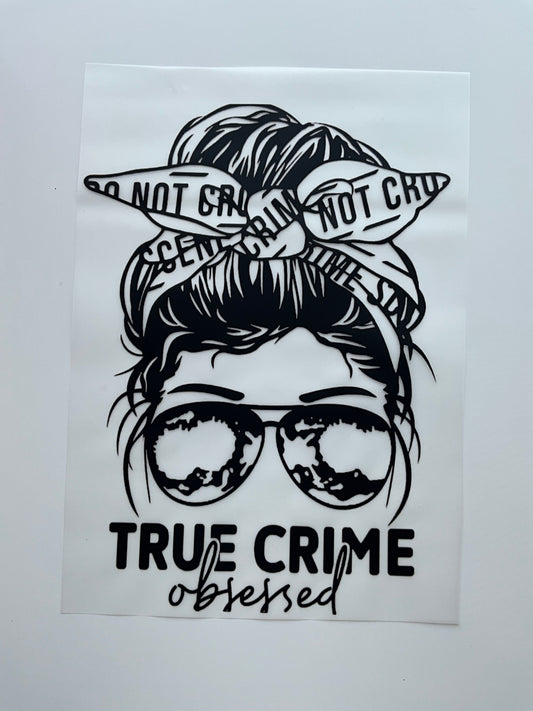Textil Sticker true Crime