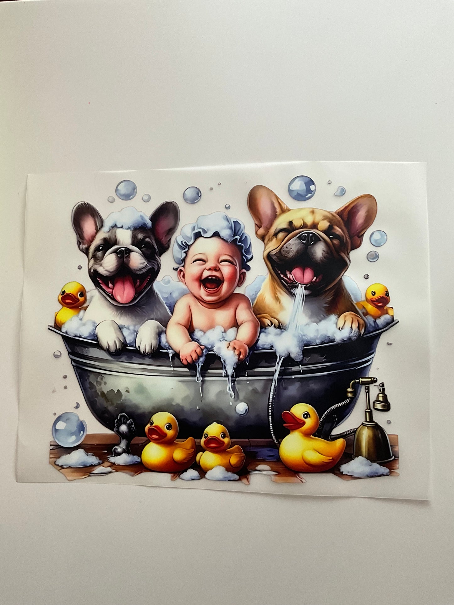 Textil Sticker- Baby and dog