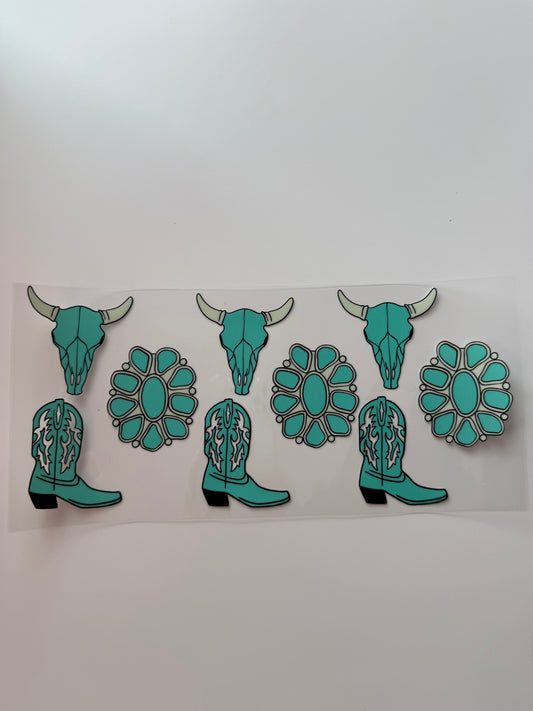 Cowboy boot türkis