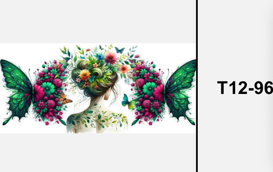 T12-96 butterflies flowers