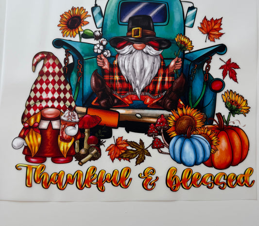 Textil-Sticker thankfull and blessed