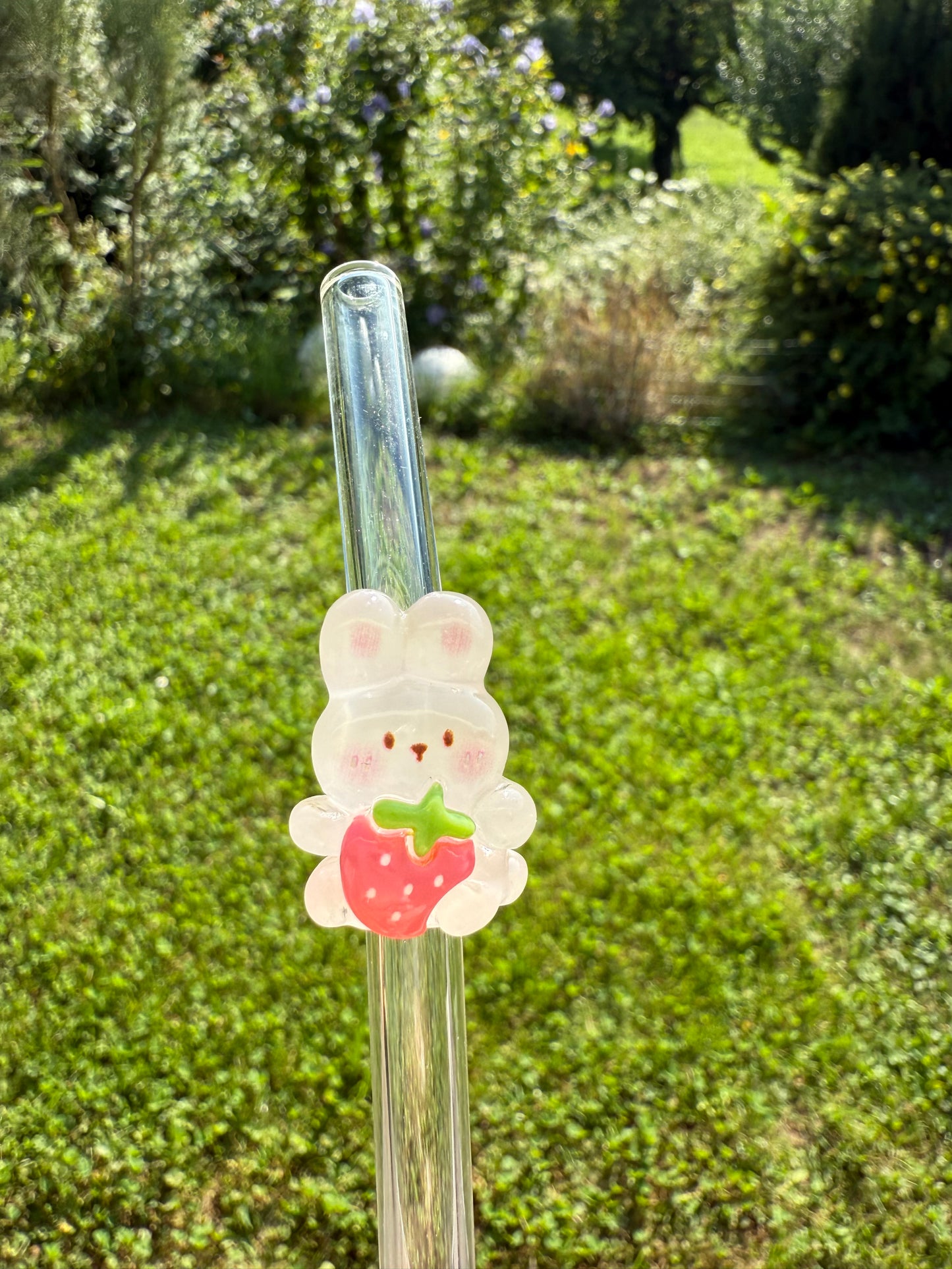 Glasstrohhalme mit süßen Häschen & Teddybären 🐰🧸✨