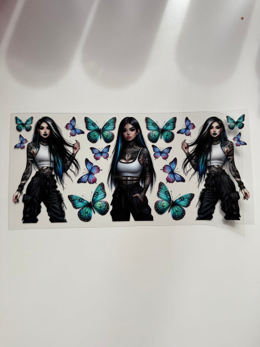 Girl and butterfly