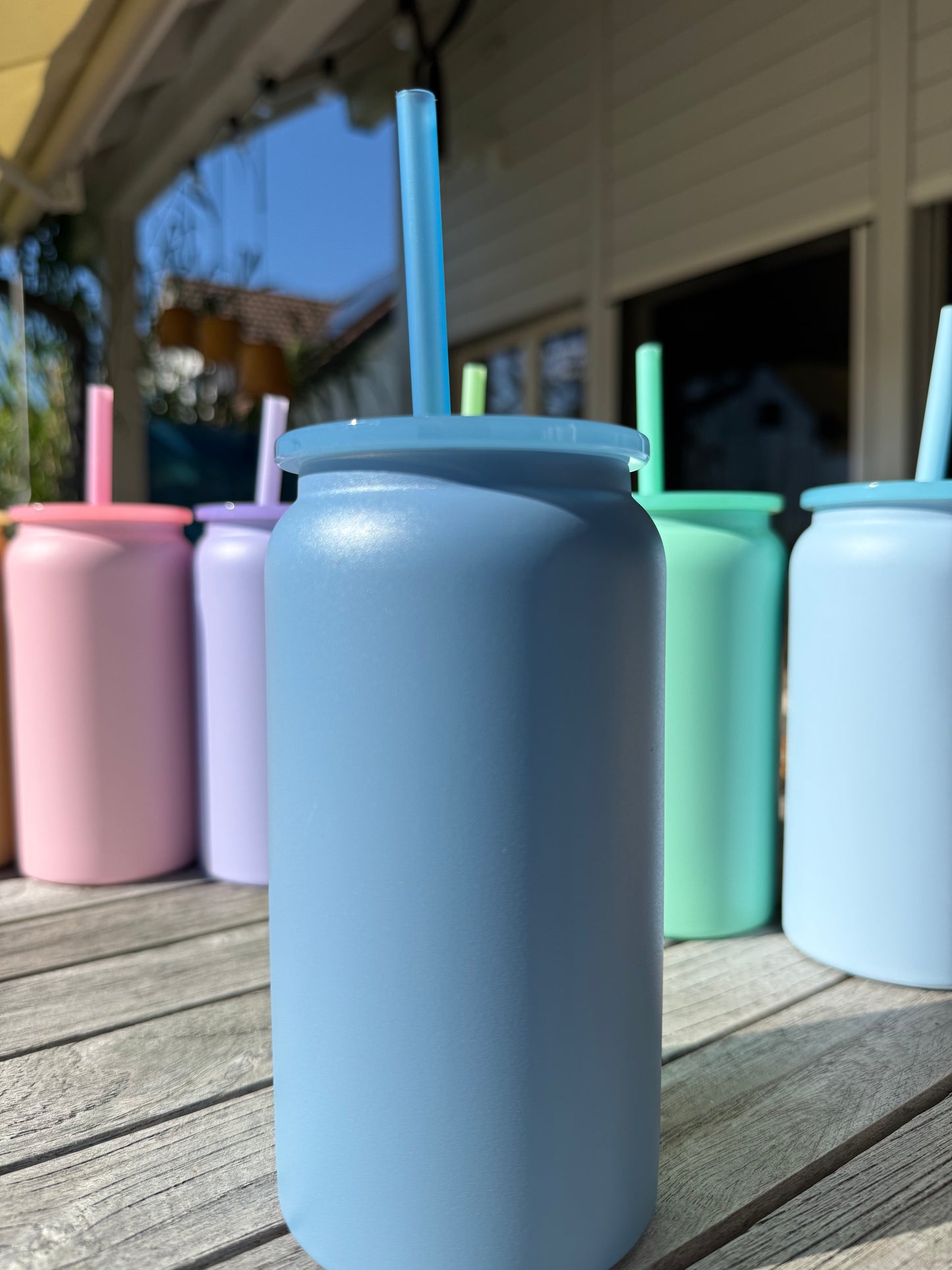 Edelstahl Becher in Wunschfarben (3 Farben) gegossen mit Resin