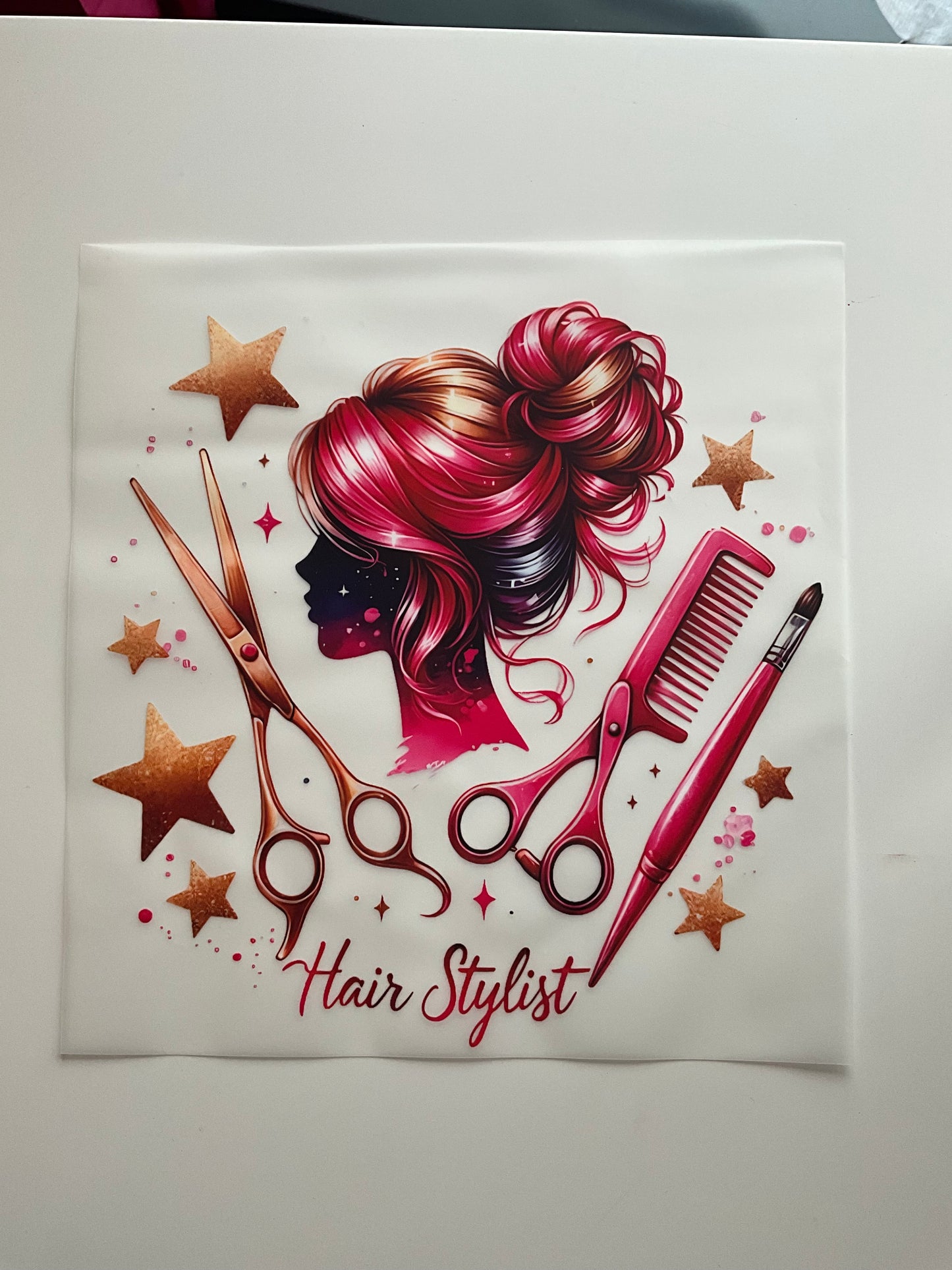 Textil Sticker-Hair Stylist
