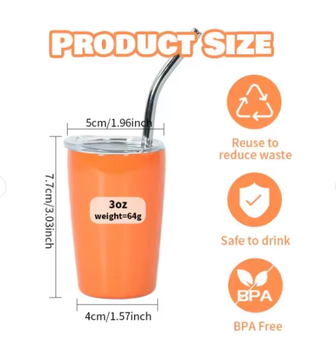 Mini Edelstahl-Espressobecher 88 ml Aktion