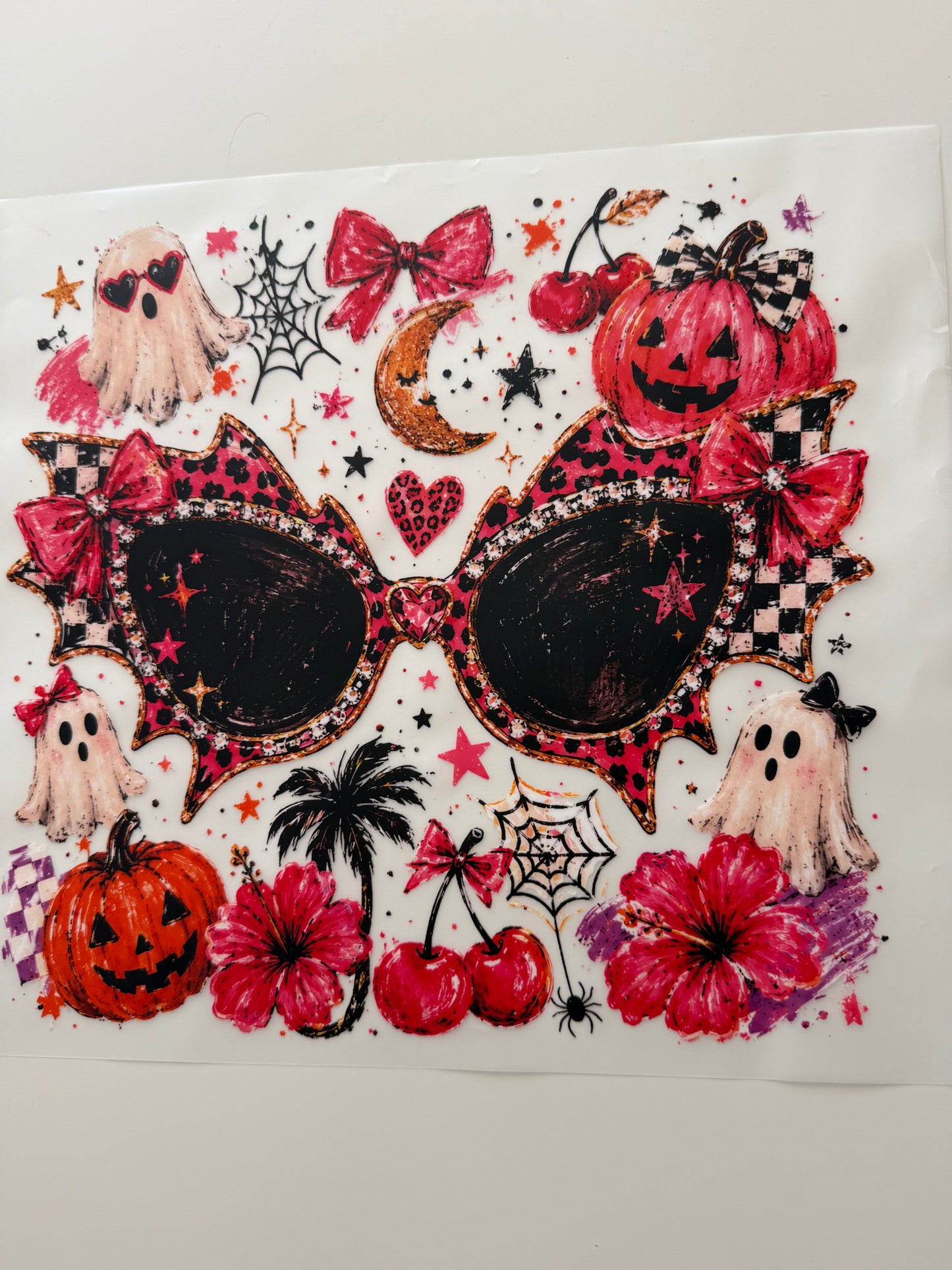 Textil-Sticker Geister und Brille