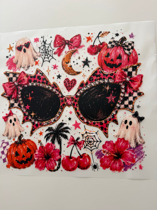 Textil-Sticker Geister und Brille