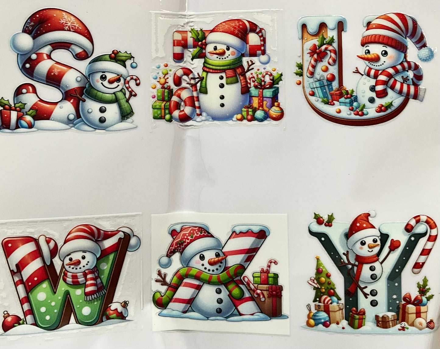 327 Alphabet Schneemann   Grösse: von ca. 6 cm mal  6 cm