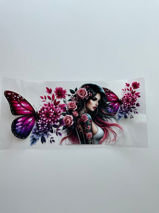 Schmetterling und girl