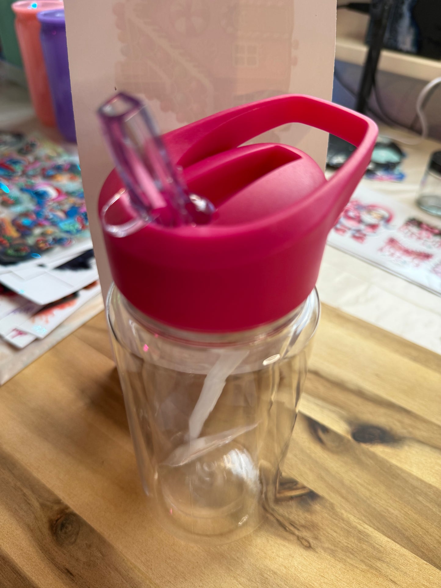 ✨ Snowglobe-Becher Flip-Top-Verschluss mit Trinkhalm – individuell & einzigartig ✨