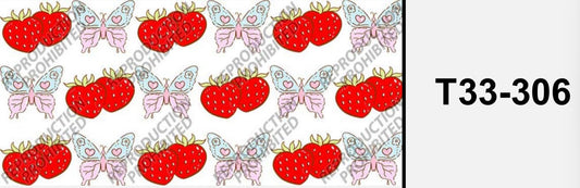 Erdbeeren und Schmetterlinge T33-306