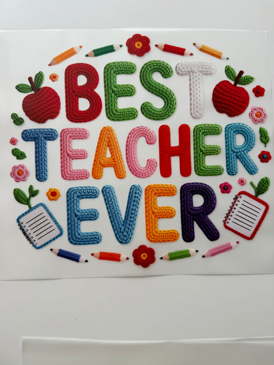 Textil-Sticker Best Teacher