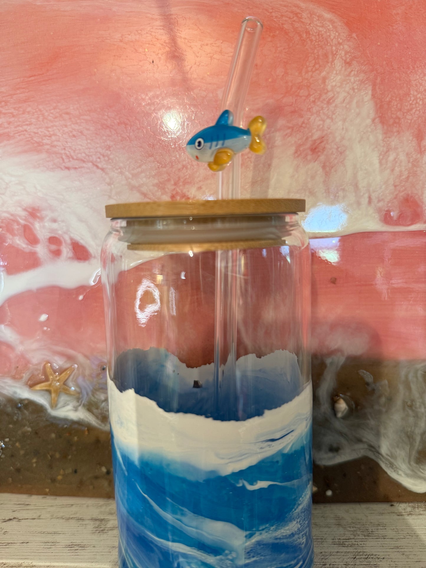 Glasstrohhalme mit Meeres-Freunden – Hai & Seestern 🐬⭐