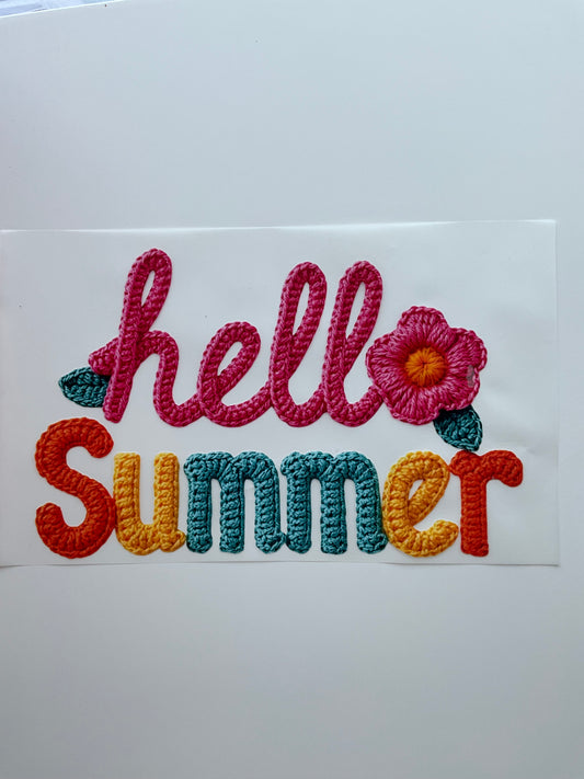 Textil Sticker hello summer