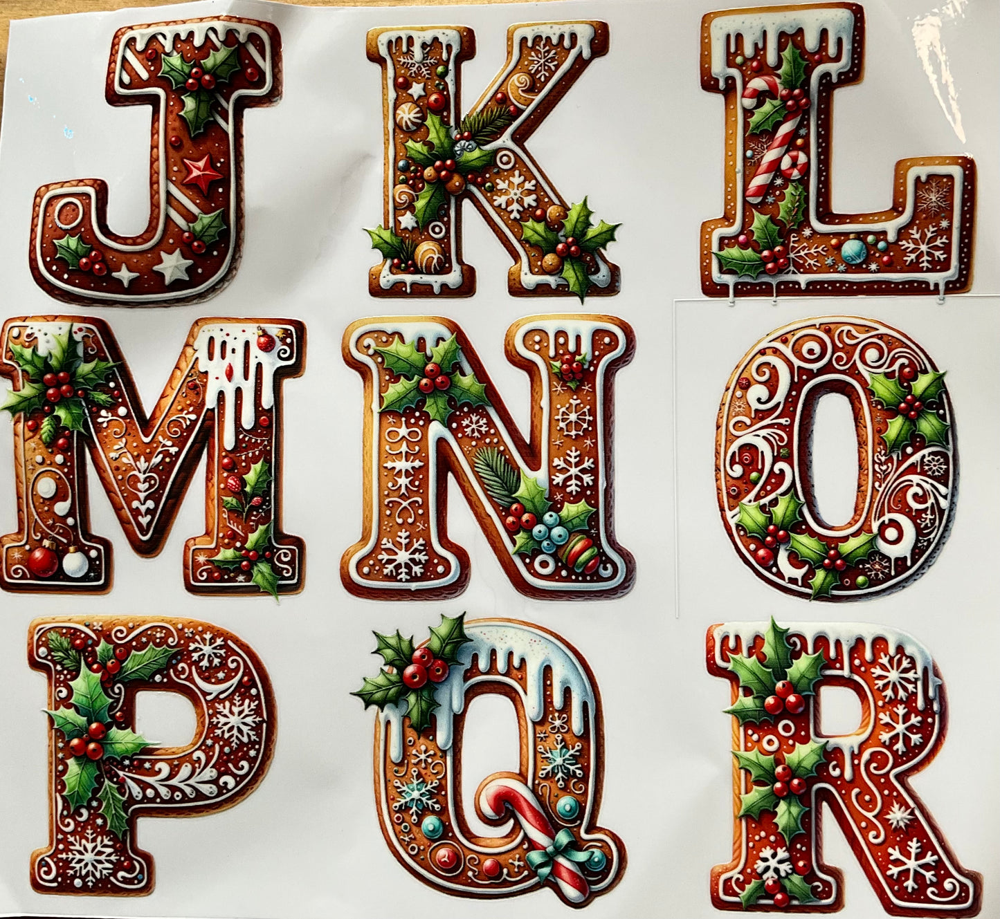 323  Lebkuchen  Alphabet Grösse: ca. 7cm mal 7 cm