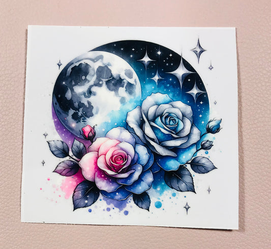Mond-/Sternzeichenmotiv  Blau