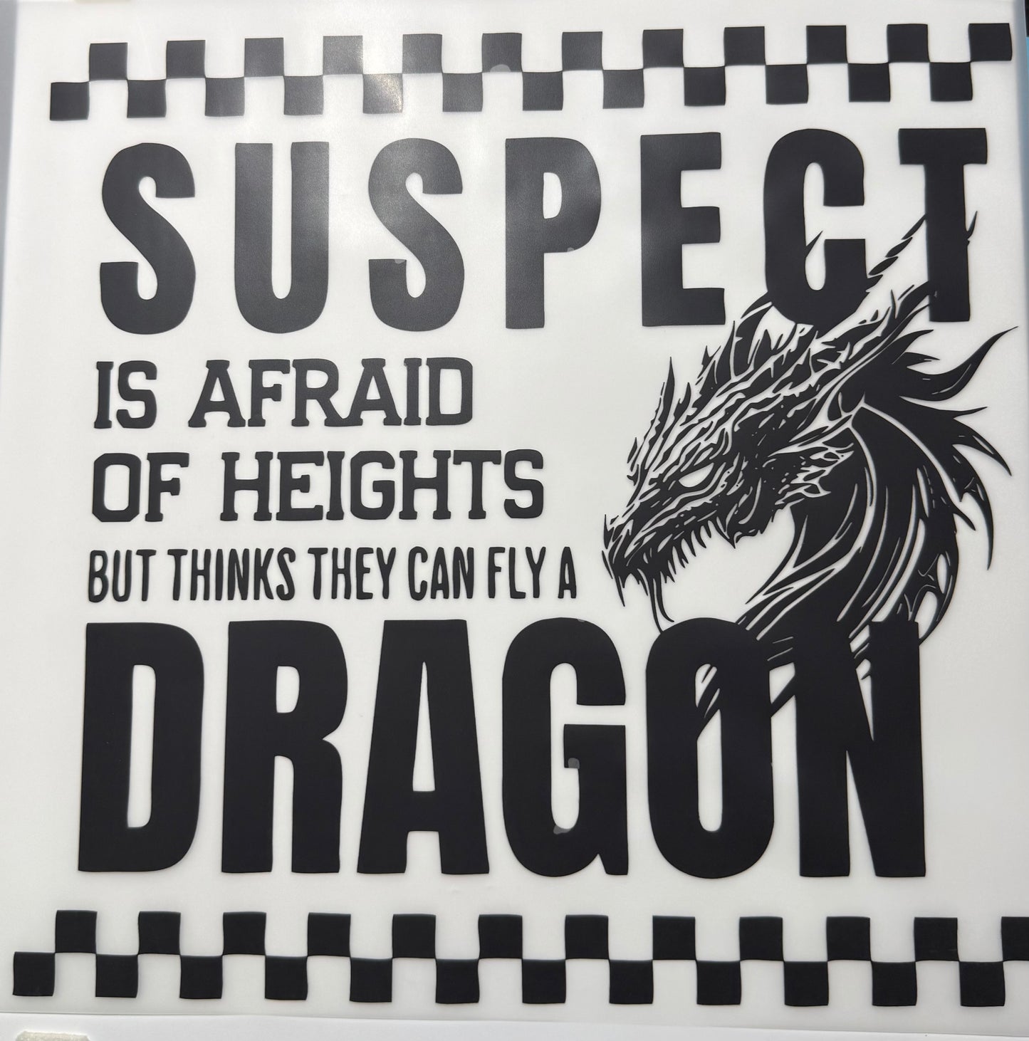 Textil Sticker suspect is afraid of ….