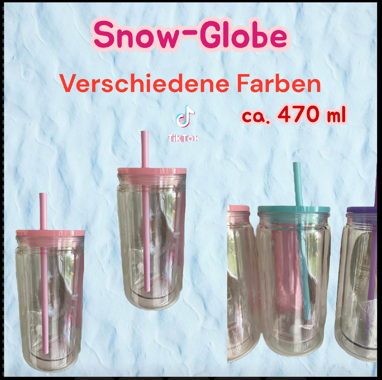 TT Dein einzigartiger Snow Globe Cup – handmade by Art by Nic 470ml