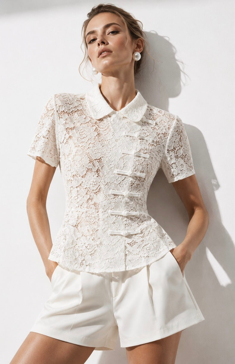 ✨ Lace Boutique Blouse