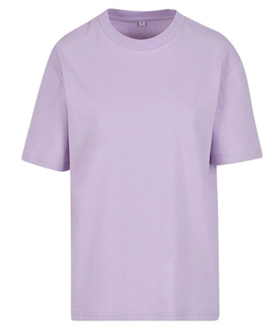 Live T-Shirt Oversized aus Baumwolle – personalisiert mit Wunsch-Sticker