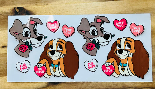 Hunde liebe mit Rose