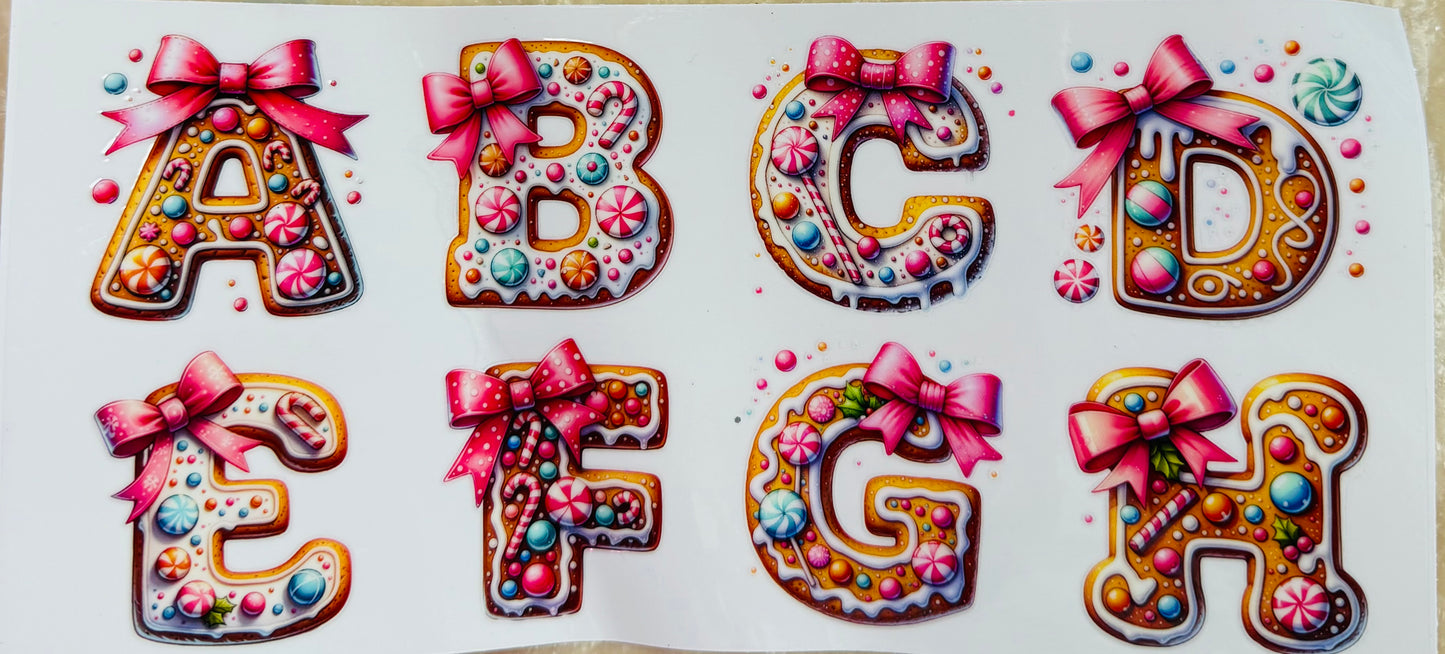 321 Lebkuchen Alphabet Grösse: ca. 5cm mal 5cm